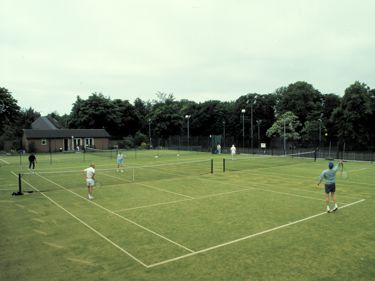 Proturf Standard, permeable artificial grass tennis courts